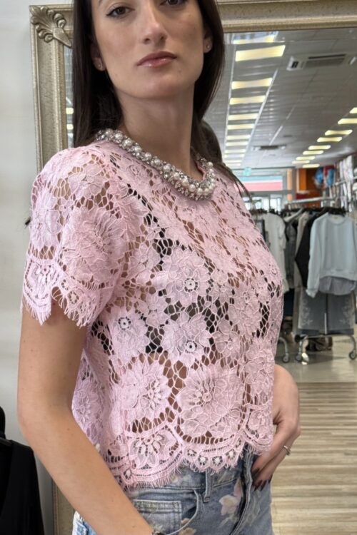 Maglia Pizzo Perle